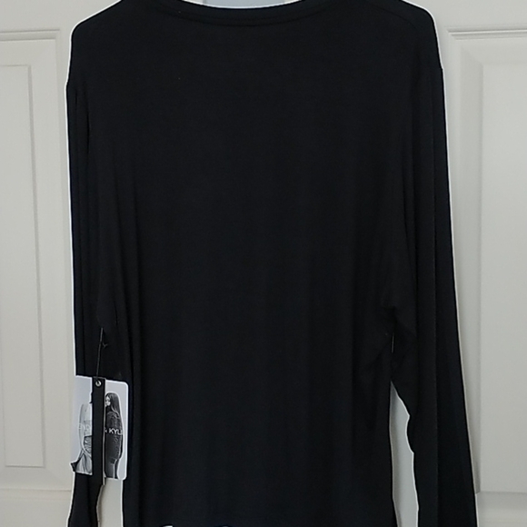 Kendall & Kylie Tops - Kendall & Kylie Black Crystal "Kendall & Kylie" front Long Sleeve Tee  XL